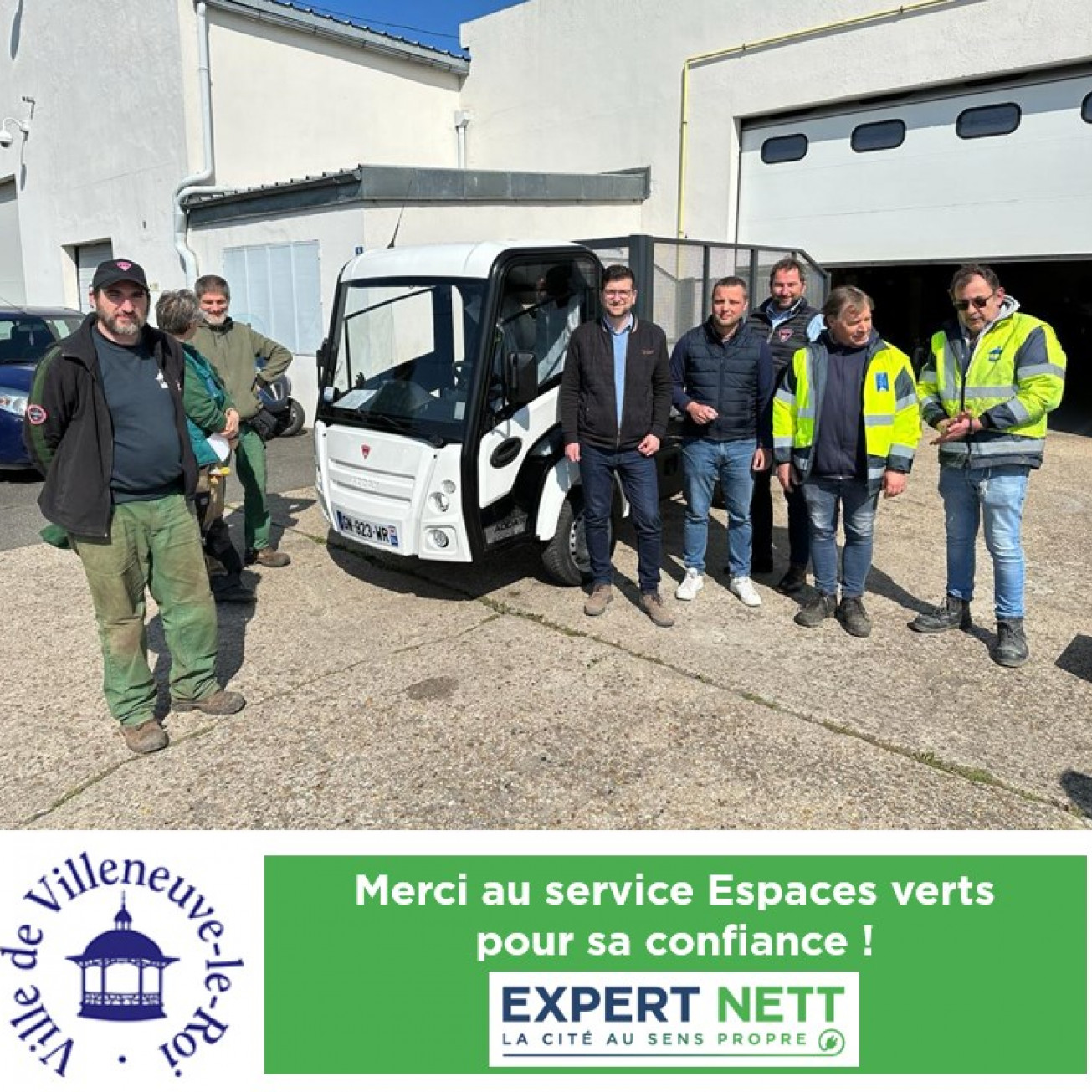 Expert Nett équipe le service Espaces Verts de la ville de Villeneuve-le-Roi !